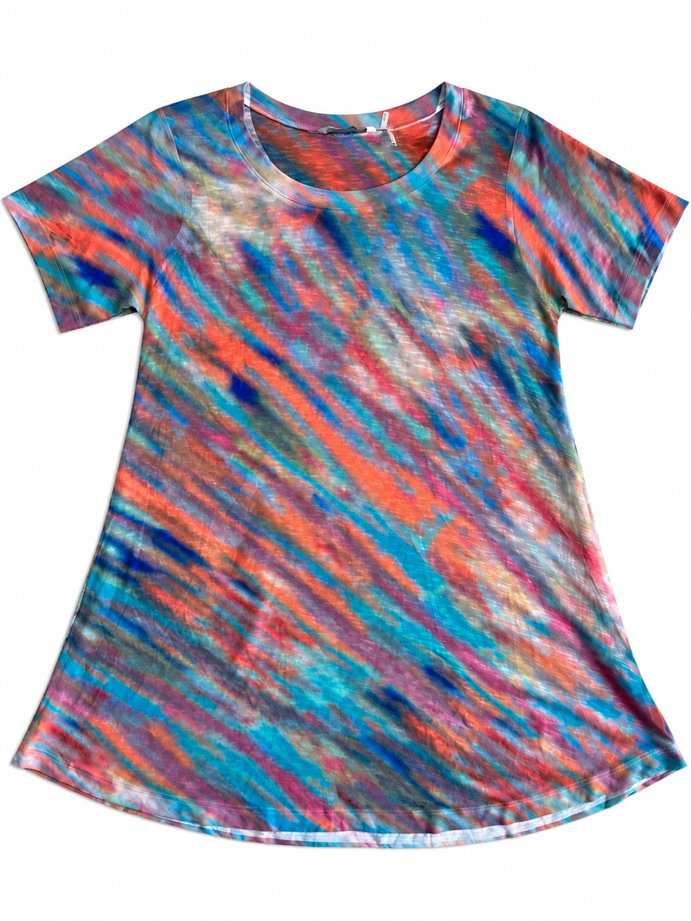 Soft Surroundings Abstract Print Swing Tunic Top Multicolor Size Medium